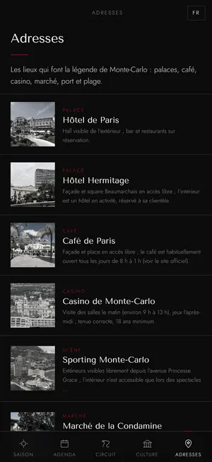 Les adresses