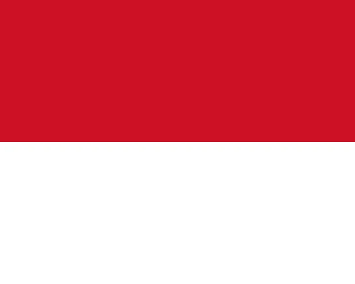 Le drapeau national de Monaco.